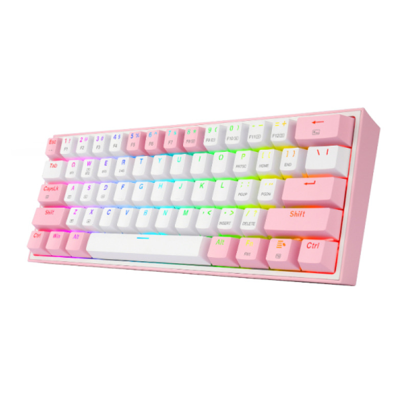 REDRAGON K616-RGB WP FIZZ PRO, Teclado Mecánico multiconexion Blanco y Rosa image 4